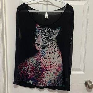 Sheer panther tee-shirt